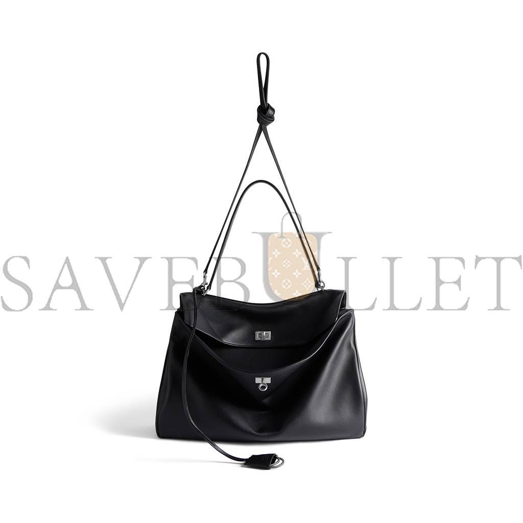 BALENCIAGA WOMEN'S RODEO LARGE HANDBAG IN BLACK  (40*30*13cm)